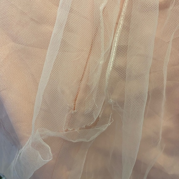 David’s Bridal Light Pink Chiffon Midi Dress Gown - Picture 15 of 16